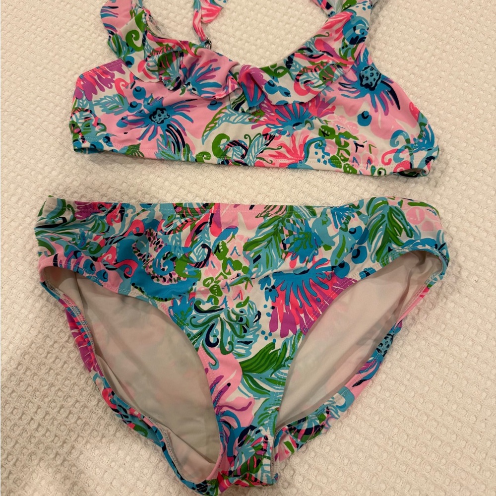 Lilly Pulitzer Pink and Blue Kids Bikini